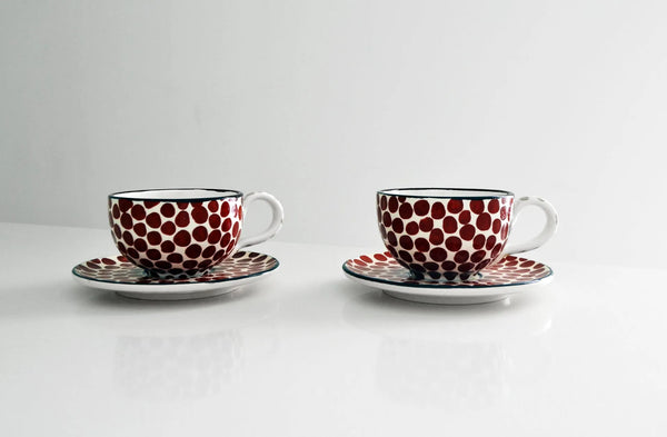 Ileana Makri Dawn Eye Cappuccino Cups Cinnamon (set Of 2)