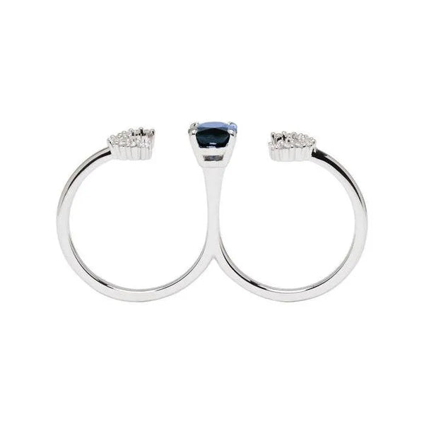 Ileana Makri Deconstructed Pompadour Two-finger Ring