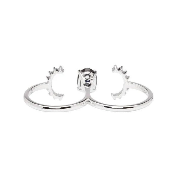 Ileana Makri Deconstructed Pompadour Two-finger Ring