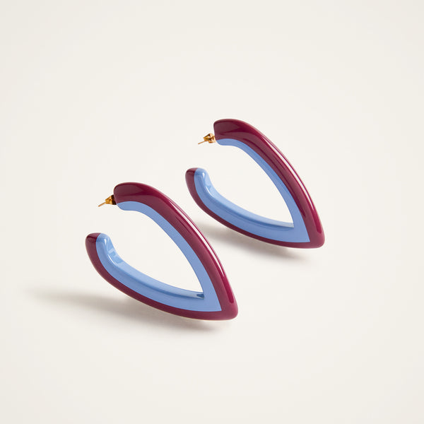 ileana makri Dew Earrings Bicolor Light Blue Purple