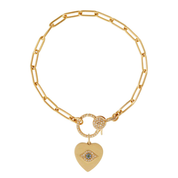 ileana makri Eye Love Diamond Lock Widelink Chain Bracelet