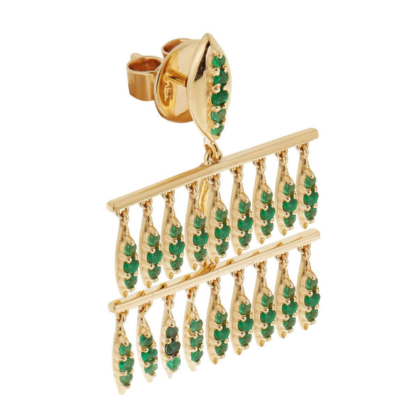 Ileana Makri Grass Mini Raining Drops Earrings Y-EM