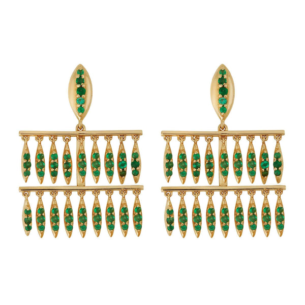 ileana makri Grass Mini Raining Drops Earrings Y-EM