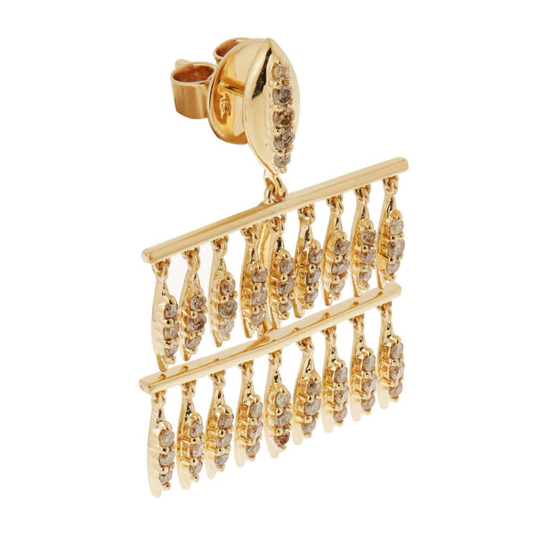 Ileana Makri Grass Mini Raining Drops Earrings Y-LCHD