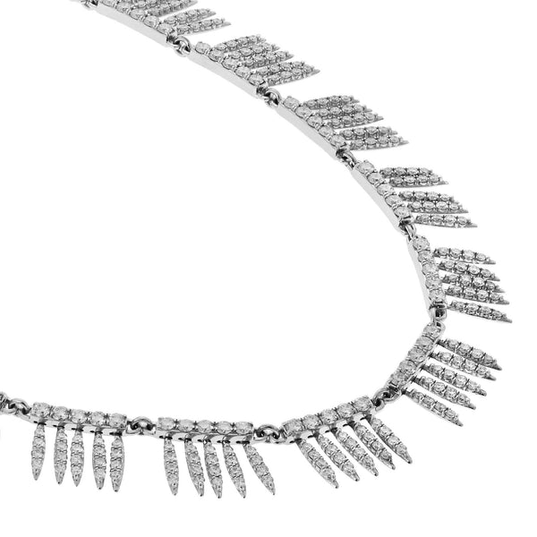 Ileana Makri Grass Sunny Diamond Leaves Necklace W-D