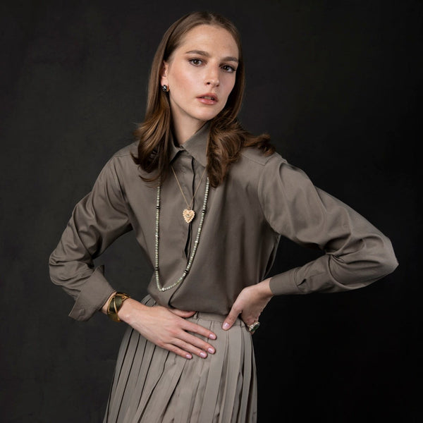 Ileana Makri Green Sapphire Beaded Necklace 219 (88cm)