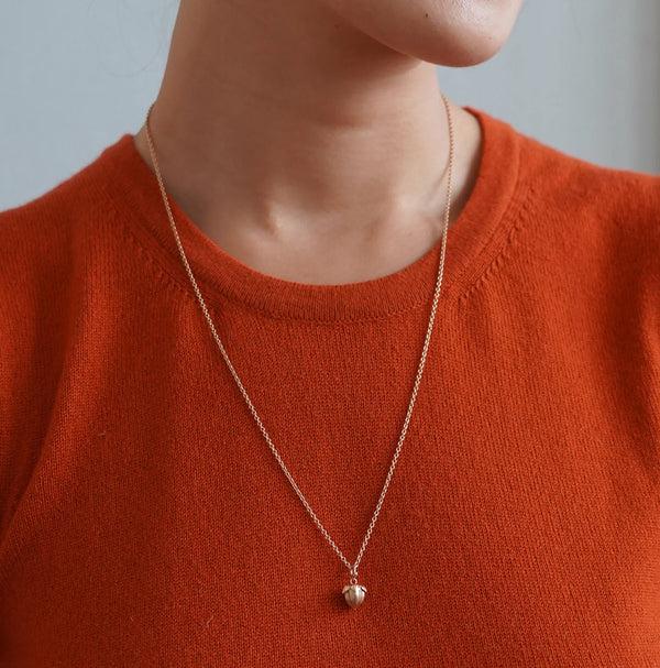 Ileana Makri 18k Rose Gold Flax Pod Pendant