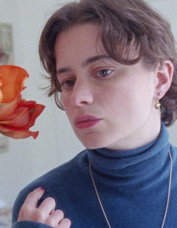 Ileana Makri 18k Rose Gold Flaxpod Earrings