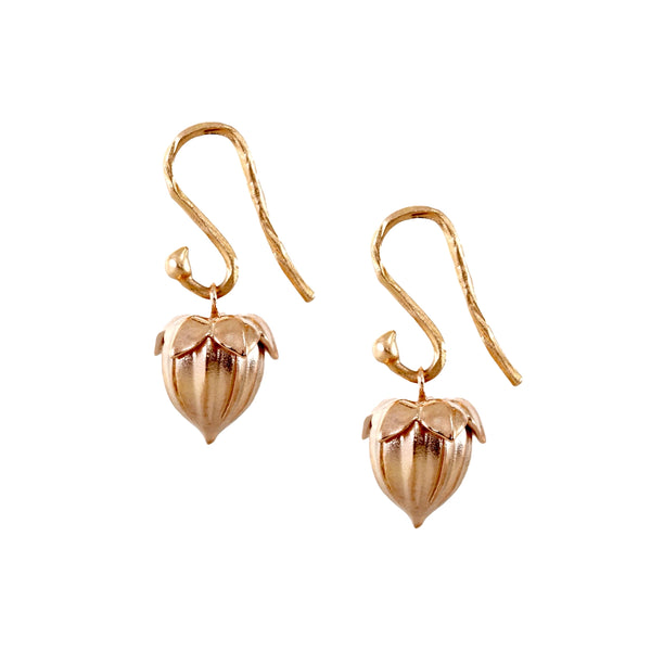 ileana makri 18k Rose Gold Flaxpod Earrings