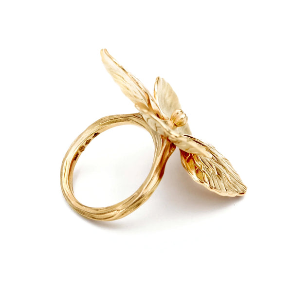Ileana Makri 18k Yellow Gold Hydrangea Petal Ring