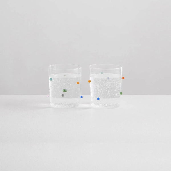 ileana makri 2 Pomponette Gobelets | Clear & Multi