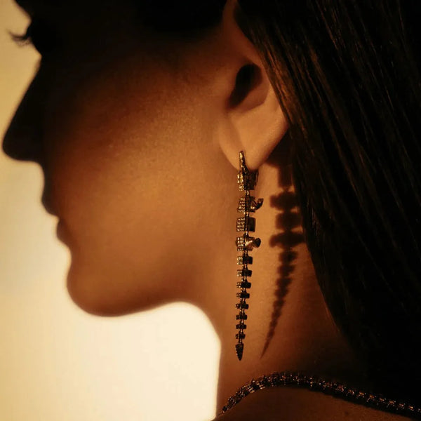 Ileana Makri Alligator Vertebrae Earring