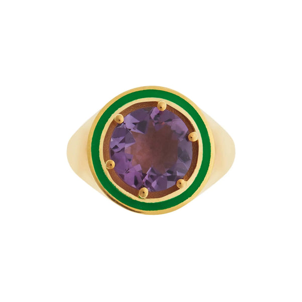 ileana makri Amethyst Chevalier Ring
