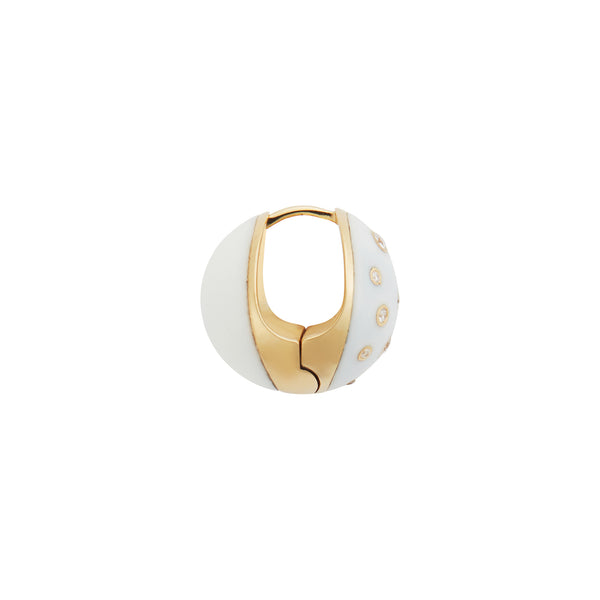 Ileana Makri Aurora White Orb Earrings