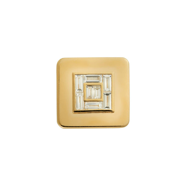 ileana makri Baguette Diamond Tile Ring Y-D