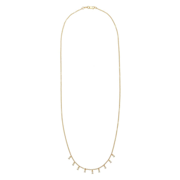 Ileana Makri Baguette Drop Necklace Y-D-S