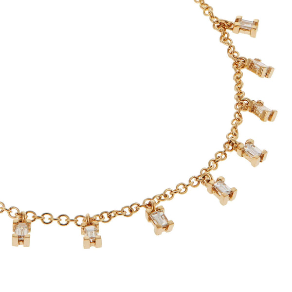 Ileana Makri Baguette Drop Necklace Y-D-S