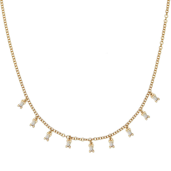ileana makri Baguette Drop Necklace Y-D-S