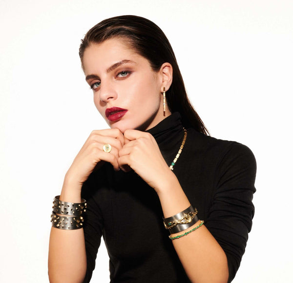 Ileana Makri Baguette Sprinkles Titan Cuff Y-D