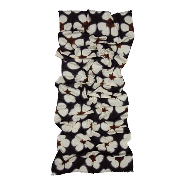 Ileana Makri Beliss Scarf Black & Cognac