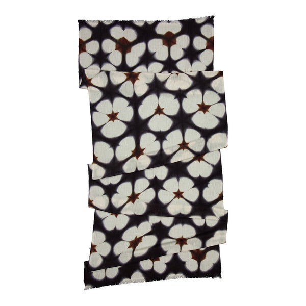 ileana makri Beliss Scarf Black & Cognac