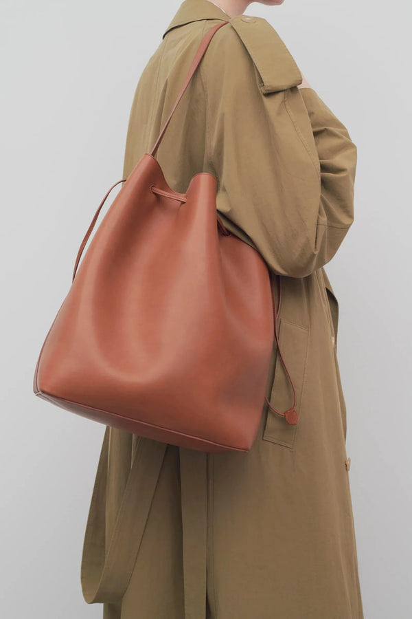 Ileana Makri Belvedere Tote Bag In Brandy Leather