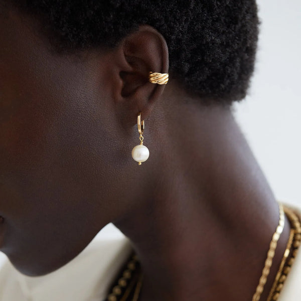 Ileana Makri Big Pearl Hoops YP