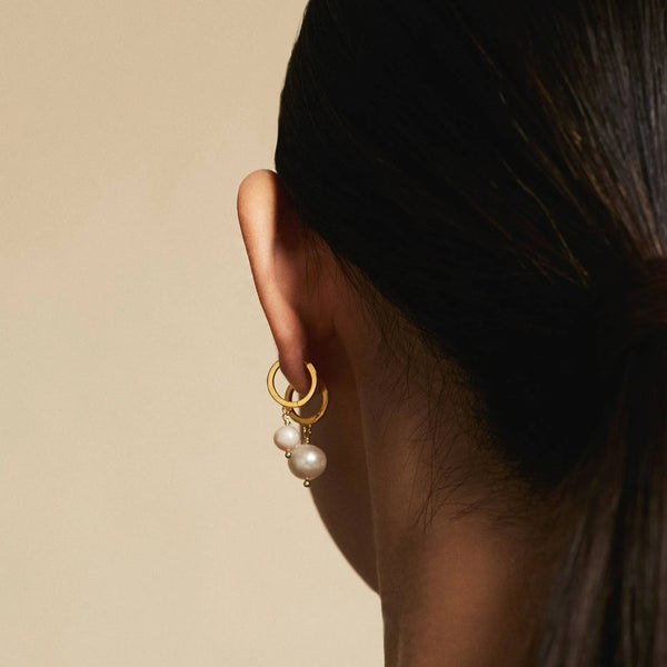 Ileana Makri Big Pearl Hoops YP