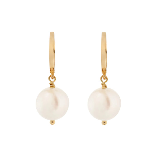 ileana makri Big Pearl Hoops YP