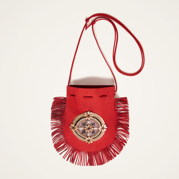 ileana makri Big Power Pouch Solid Red