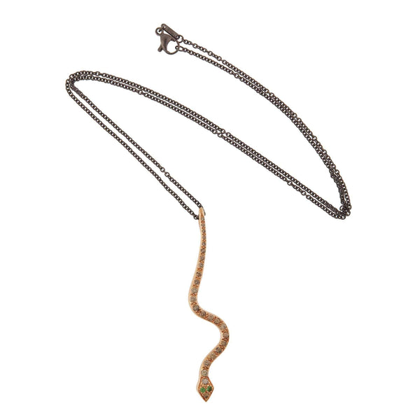 Ileana Makri Big Snake Pendant P-CHD-TS