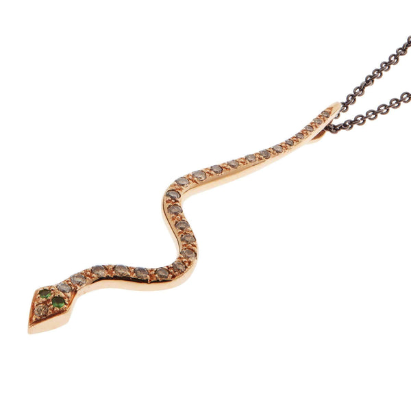 Ileana Makri Big Snake Pendant P-CHD-TS