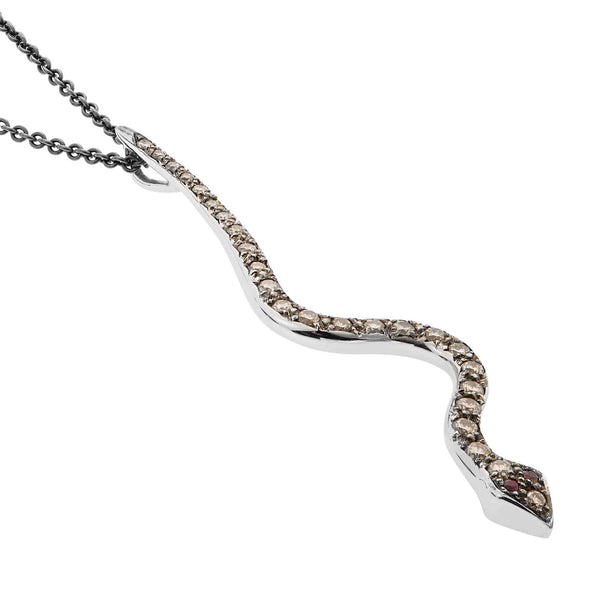 Ileana Makri Big Snake Pendant W-OXS-CHD-RU
