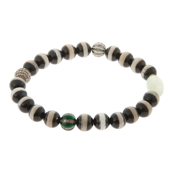 Ileana Makri Black Agate Stripe Bracelet 105