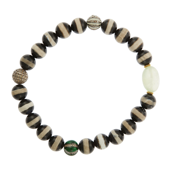 ileana makri Black Agate Stripe Bracelet 105