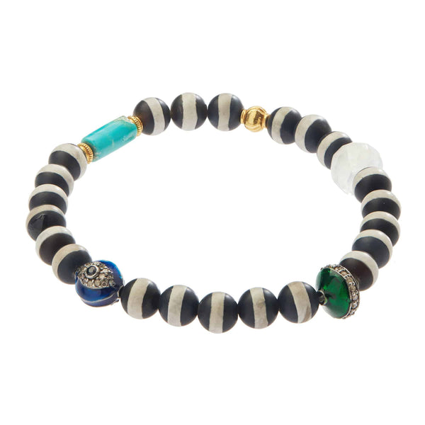 Ileana Makri Black Agate Stripe Bracelet 13