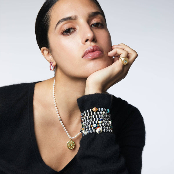 Ileana Makri Black Agate Stripe Bracelet 30