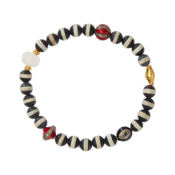ileana makri Black Agate Stripe Bracelet 30