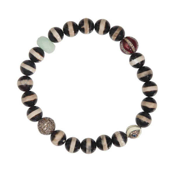 ileana makri Black Agate Stripe Bracelet 59