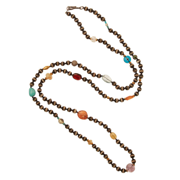 ileana makri Black Agate Stripe Necklace 41 (100cm)