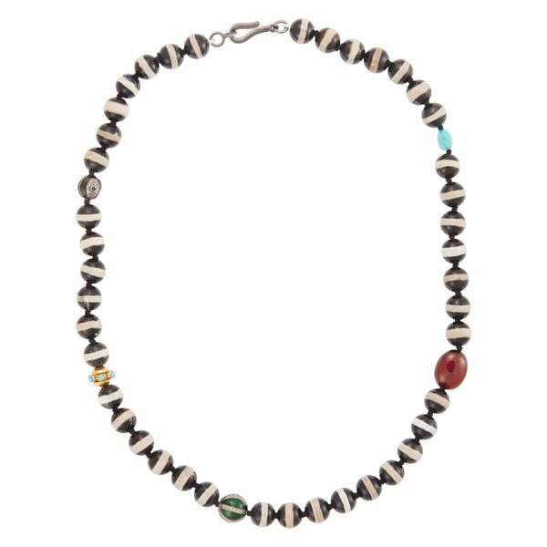 ileana makri Black Agate Stripe Necklace 76 (45cm)