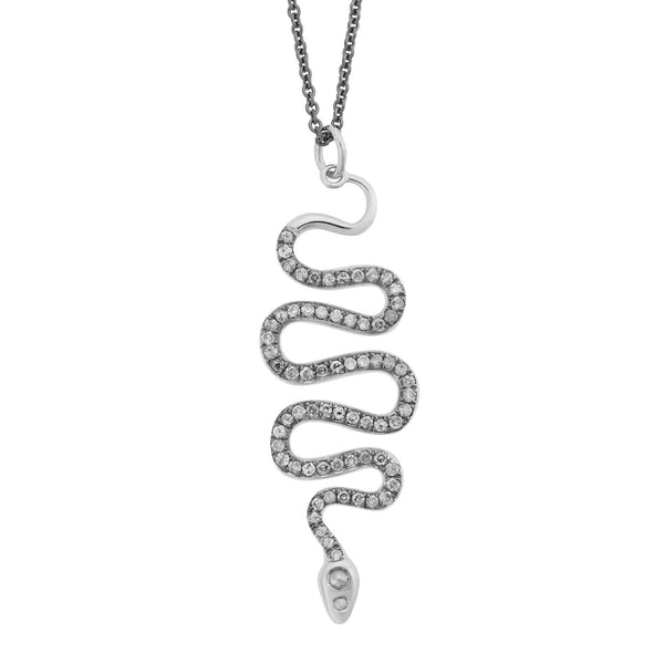 ileana makri Black Mamba Pendant W-Oxs-Grey D-Rds