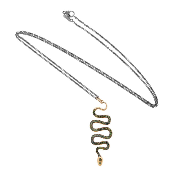 Ileana Makri Black Mamba Pendant Y-OXS-GREEN D