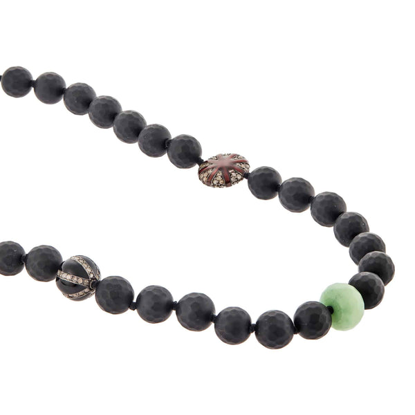 Ileana Makri Black Onyx Matte Necklace 75 (45cm)