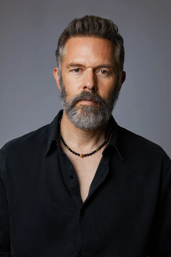 Ileana Makri Black Shungite Beaded Necklace (47cm)