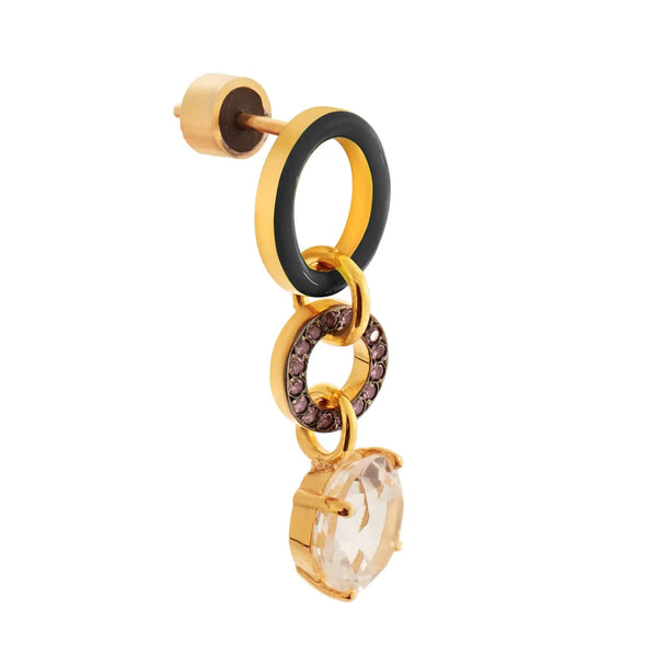 Ileana Makri Black Twist White Topaz