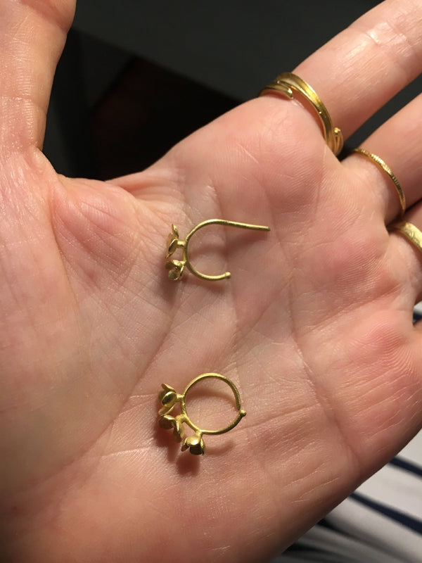 Ileana Makri Blooming Mini Hoop 2 Flowers