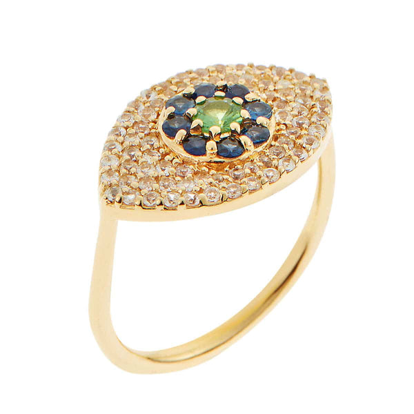 ileana makri Blossom Eye Ring Pavé