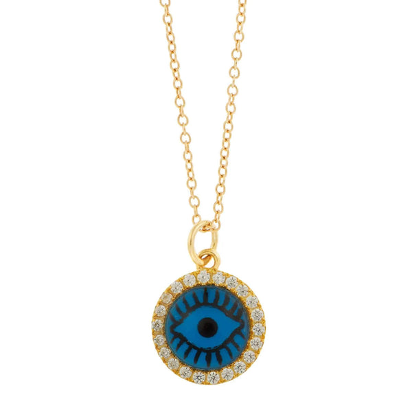 Ileana Makri Blue Eye Crystal Necklace