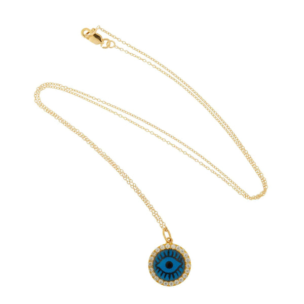 Ileana Makri Blue Eye Crystal Necklace